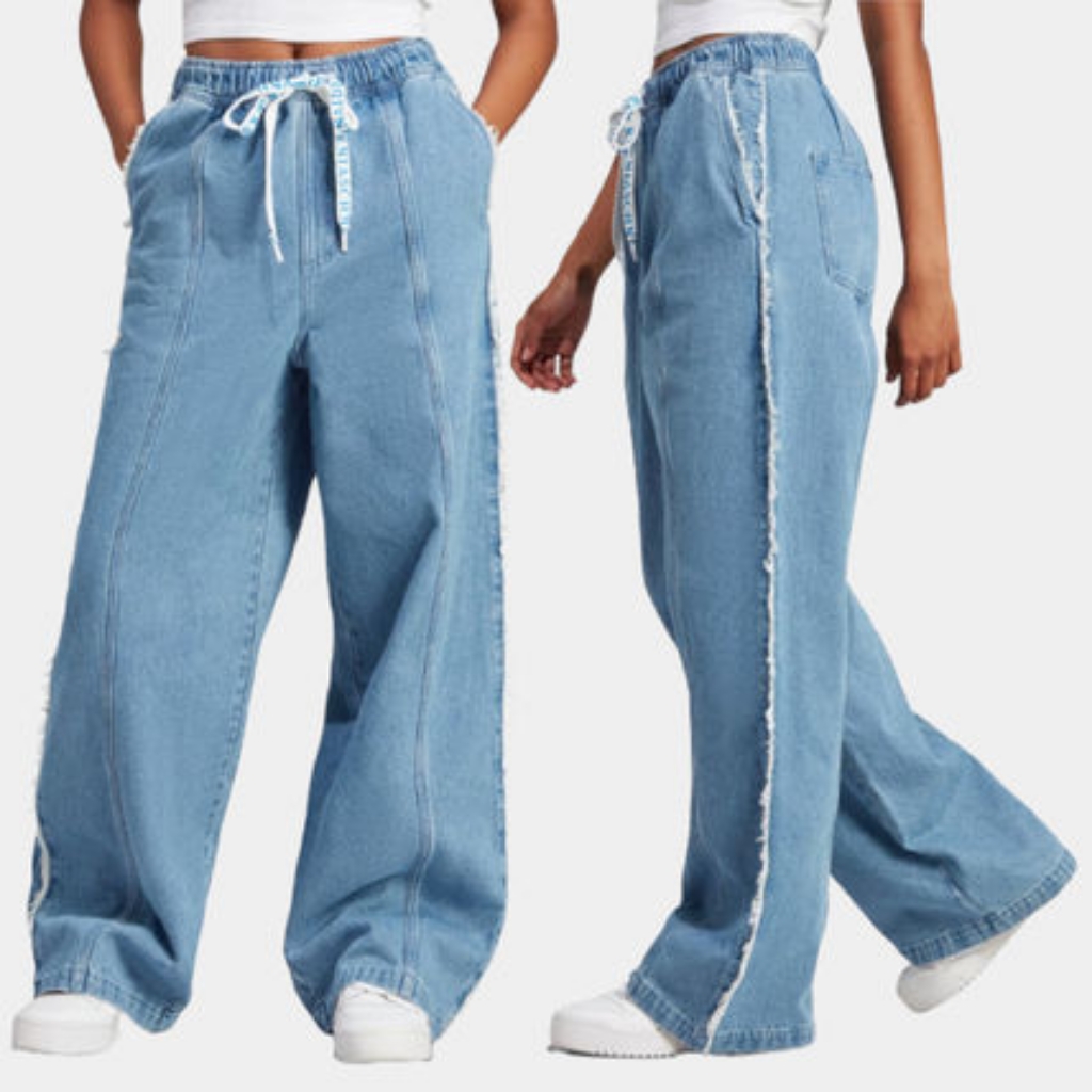 Adidas X Ksenia Schnaider High-Rise Wide Leg Jeans